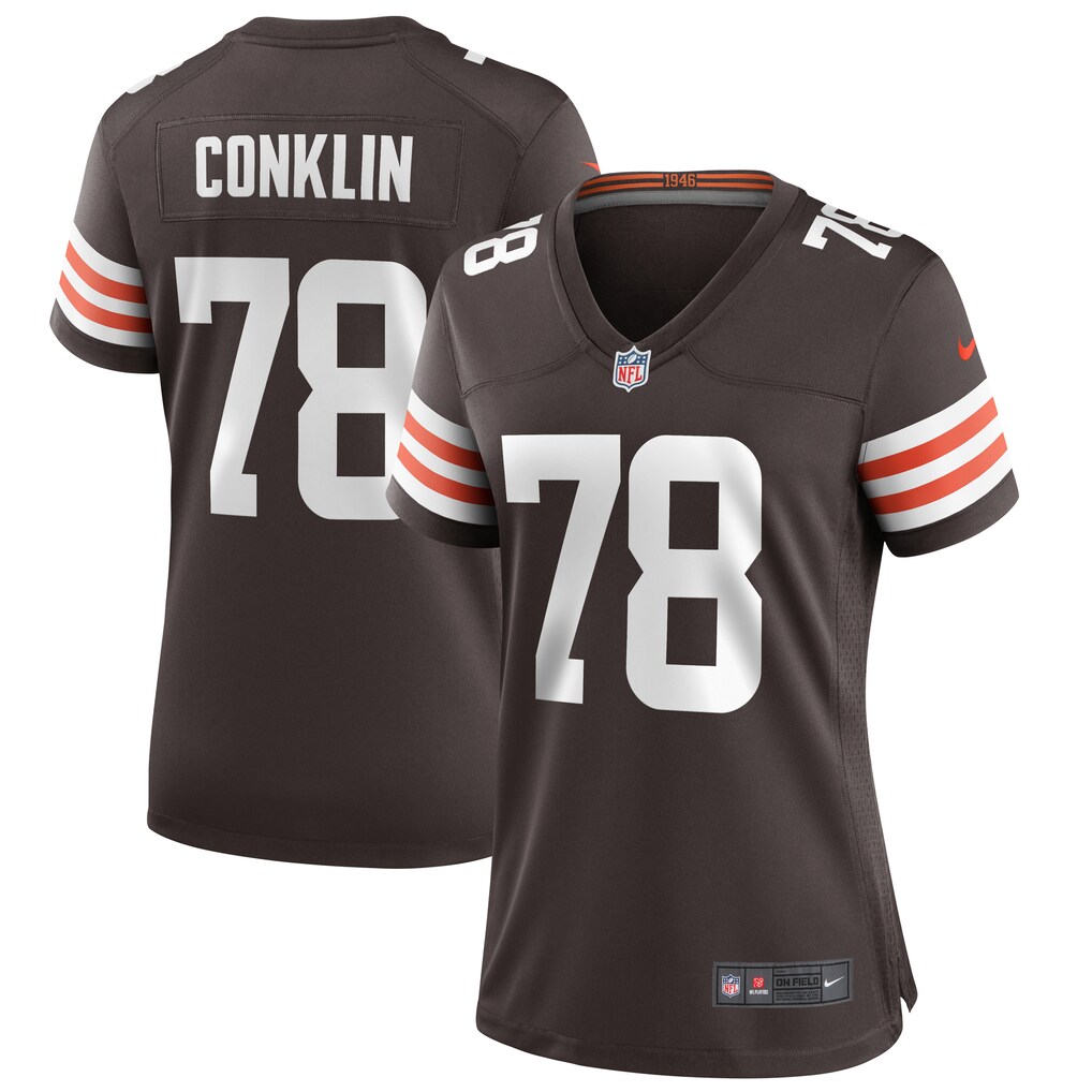 Women's Cleveland Browns Jack Conklin Nike Brown Player Game Jersey - ujerseystore