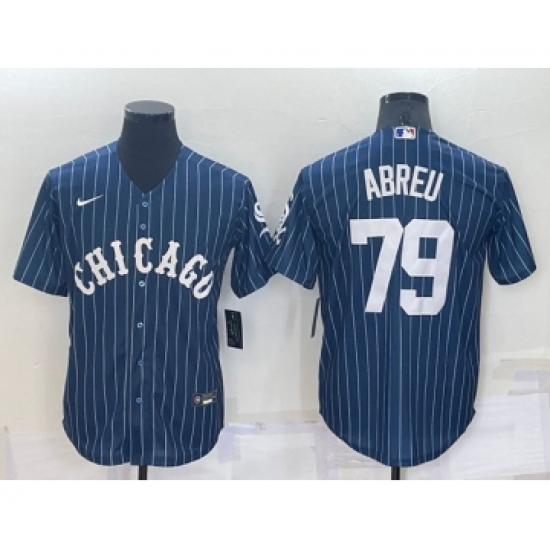 Men's Chicago White Sox #79 Jose Abreu Navy Cool Base Stitched Jersey - Ujersey