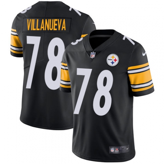 Youth Nike Pittsburgh Steelers #78 Alejandro Villanueva Black Team Color Vapor Untouchable Limited Player NFL Jersey - Ujersey