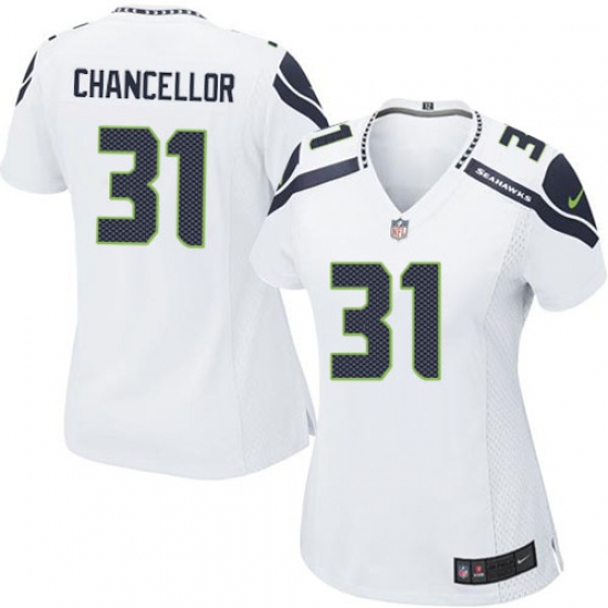 Women's Nike Seattle Seahawks #31 Kam Chancellor Game White NFL Jersey - Ujersey