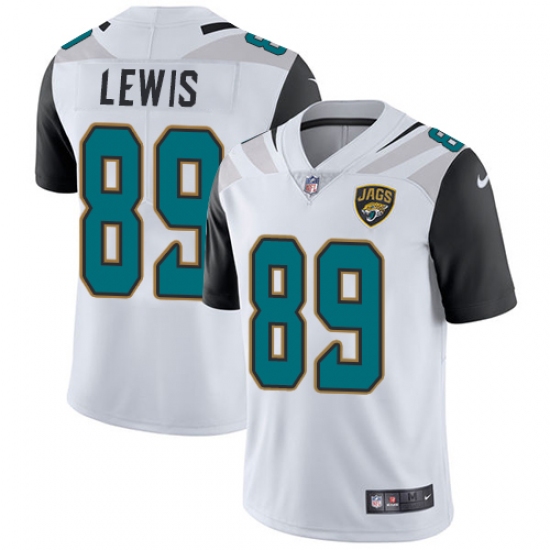 Men's Nike Jacksonville Jaguars #89 Marcedes Lewis White Vapor Untouchable Limited Player NFL Jersey - Ujersey