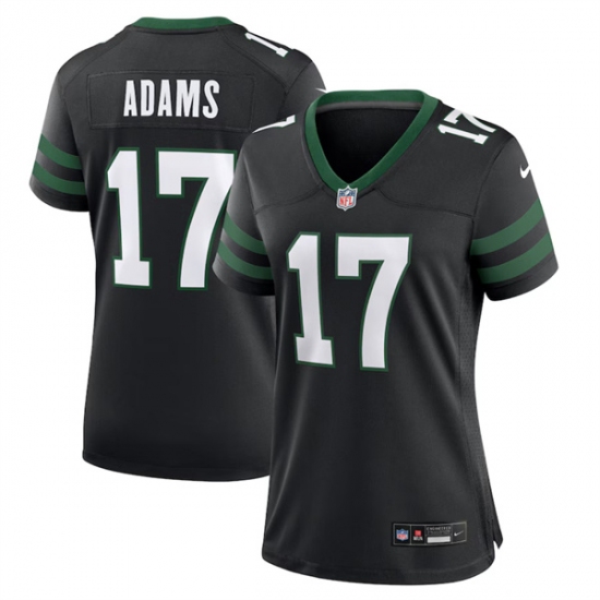 Women's New York Jets #17 Davante Adams Black Stitched Jersey(Run Small) - Ujersey