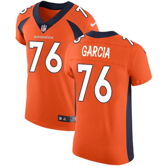 Men's Nike Denver Broncos #76 Max Garcia Orange Team Color Vapor Untouchable Elite Player NFL Jersey - Ujersey