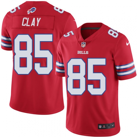 Men's Nike Buffalo Bills #85 Charles Clay Elite Red Rush Vapor Untouchable NFL Jersey - Ujersey