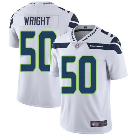 Men's Nike Seattle Seahawks #50 K.J. Wright White Vapor Untouchable Limited Player NFL Jersey - Ujersey
