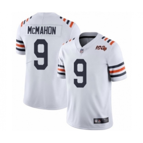 Men's Chicago Bears #9 Jim McMahon White 100th Season Limited Football Jersey - Ujersey