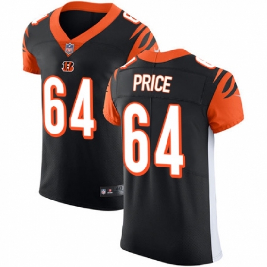 Men's Nike Cincinnati Bengals #64 Billy Price Black Team Color Vapor Untouchable Elite Player NFL Jersey - Ujersey