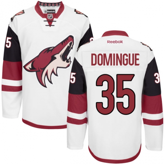 Women's Reebok Arizona Coyotes #35 Louis Domingue Authentic White Away NHL Jersey - Ujersey
