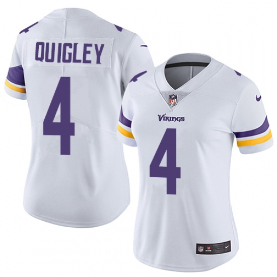 Women's Nike Minnesota Vikings #4 Ryan Quigley Elite White NFL Jersey - Ujersey