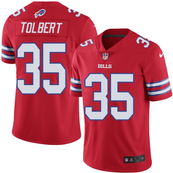 Men's Nike Buffalo Bills #35 Mike Tolbert Elite Red Rush Vapor Untouchable NFL Jersey - Ujersey