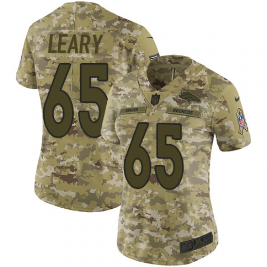 Women's Nike Denver Broncos #65 Ronald Leary Limited Camo 2018 Salute to Service NFL Jersey - Ujersey