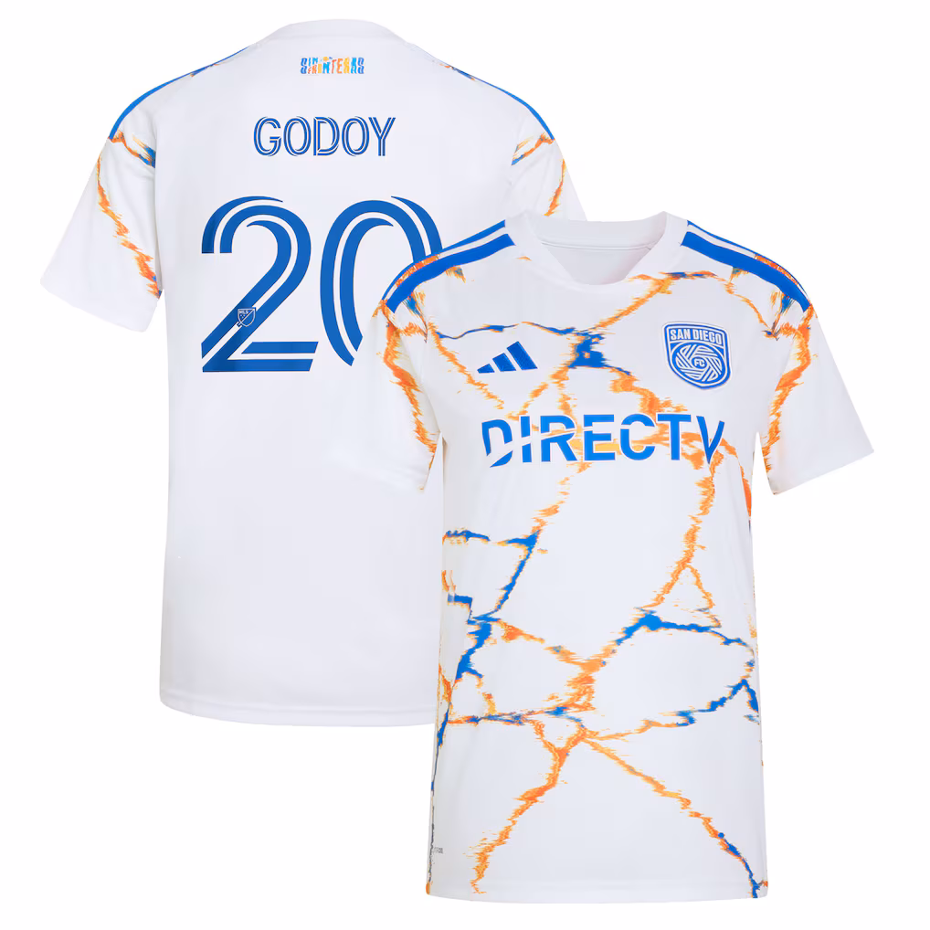 Women's San Diego FC Anibal Godoy adidas White 2026 Celebration of Unprecedented Unity Kit Replica Jersey
