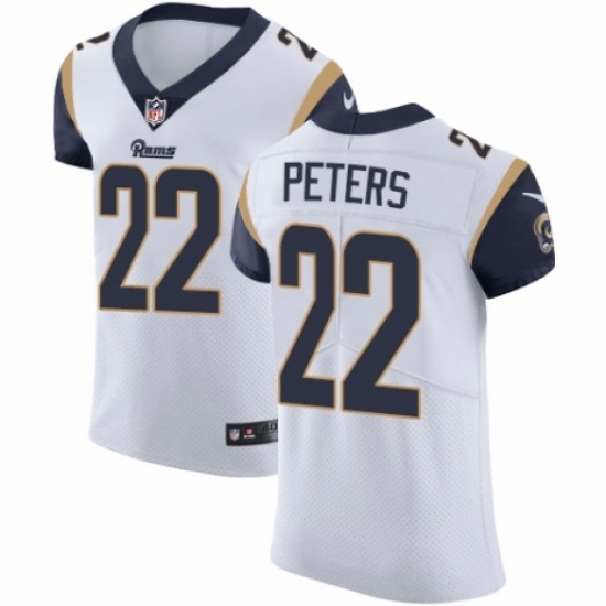 Men's Nike Los Angeles Rams #22 Marcus Peters White Vapor Untouchable Elite Player NFL Jersey - Ujersey