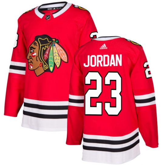 Men's Adidas Chicago Blackhawks #23 Michael Jordan Premier Red Home NHL Jersey - Ujersey