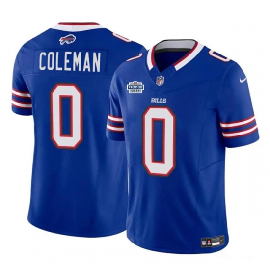 Men's Buffalo Bills #0 Keon Coleman Blue 2024 With Draft F.U.S.E. Vapor Untouchable Limited Stitched Football Jersey