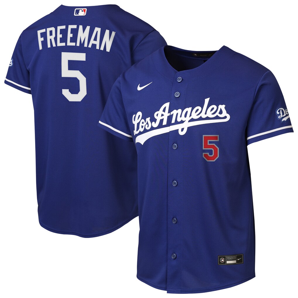 Youth Los Angeles Dodgers Freddie Freeman Nike Royal Alternate Stadium Jersey - Ujersey