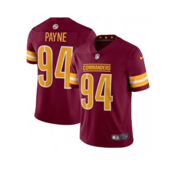 Men's Washington Commanders #94 Da'Ron Payne 2022 Burgundy Vapor Limited Stitched Jersey - Ujersey