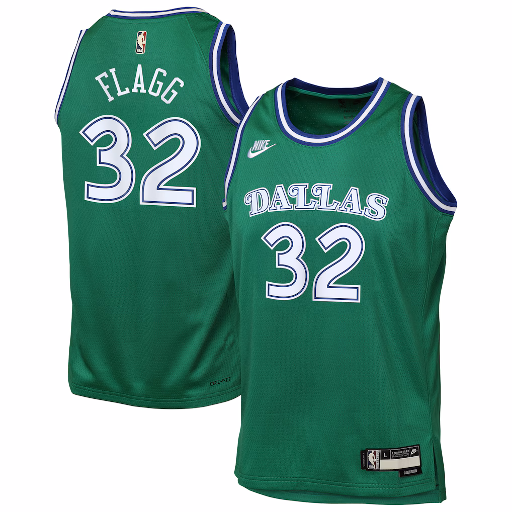 Youth Dallas Mavericks Cooper Flagg Nike Green Swingman Jersey - Classic Edition - Ujersey Shop