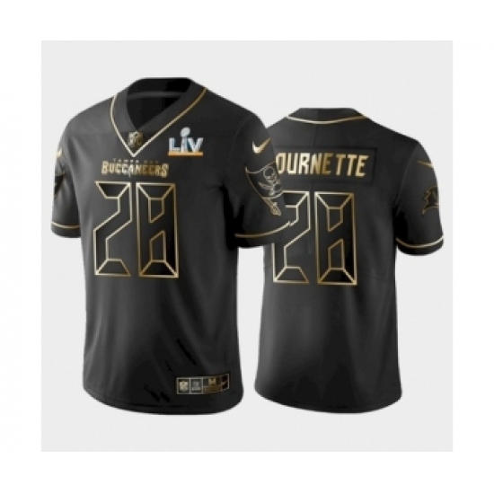 Youth Tampa Bay Buccaneers #28 Leonard Fournette Black Golden Super Bowl LV Jersey - Ujersey