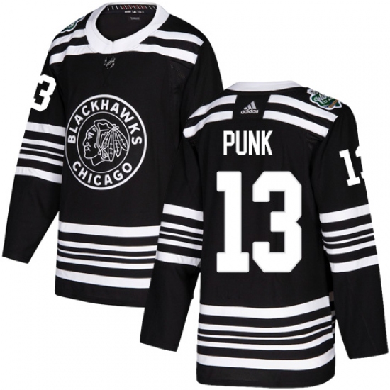 Men's Adidas Chicago Blackhawks #13 CM Punk Authentic Black 2019 Winter Classic NHL Jersey - Ujersey