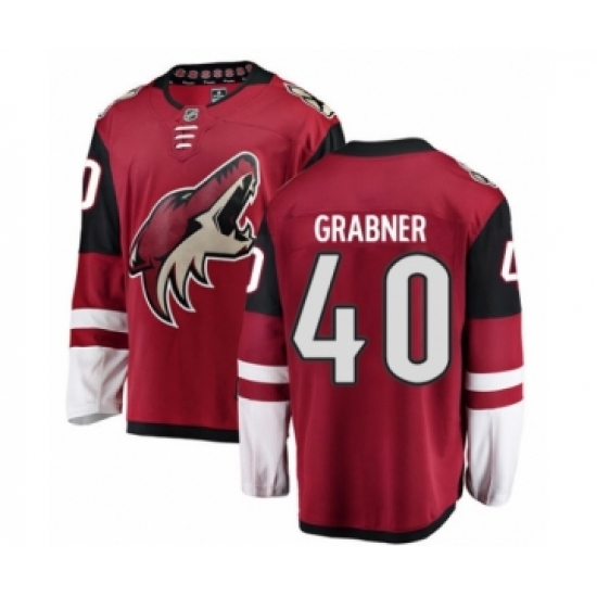 Men's Arizona Coyotes #40 Michael Grabner Authentic Burgundy Red Home Fanatics Branded Breakaway NHL Jersey - Ujersey