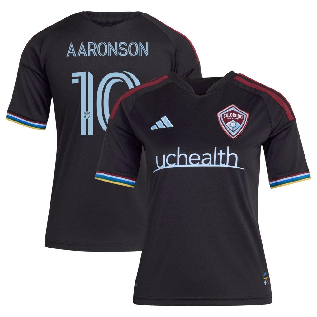 Youth Colorado Rapids Paxten Aaronson adidas Black 2026 Colorful Colorado Replica Jersey - Ujersey