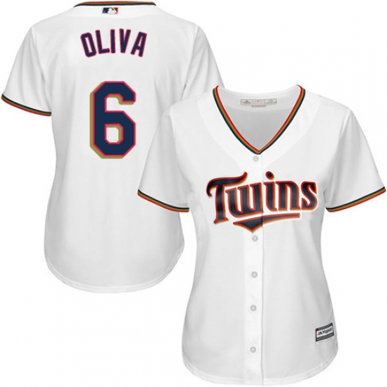 Women's Majestic Minnesota Twins #6 Tony Oliva Authentic White Home Cool Base MLB Jersey - Ujersey