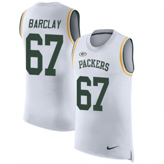 Men's Nike Green Bay Packers #67 Don Barclay Limited White Rush Player Name & Number Tank Top NFL Jersey - Ujersey