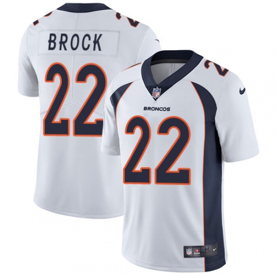 Youth Nike Denver Broncos #22 Tramaine Brock White Vapor Untouchable Limited Player NFL Jersey - Ujersey