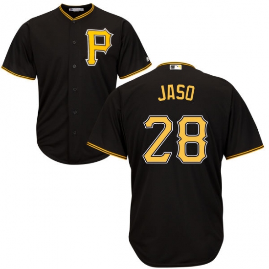 Youth Majestic Pittsburgh Pirates #28 John Jaso Replica Black Alternate Cool Base MLB Jersey - Ujersey