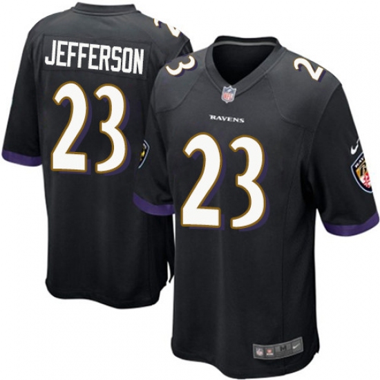 Men's Nike Baltimore Ravens #23 Tony Jefferson Game Black Alternate NFL Jersey - Ujersey