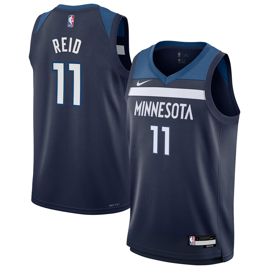 Youth Minnesota Timberwolves Naz Reid Nike Navy Swingman Jersey - Icon Edition - Ujersey NHL