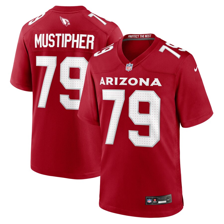 Men's Arizona Cardinals PJ Mustipher Nike Cardinal Team Game Jersey - Ujersey NHL
