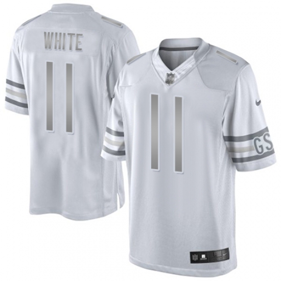 Men's Nike Chicago Bears #11 Kevin White Limited White Platinum NFL Jersey - Ujersey
