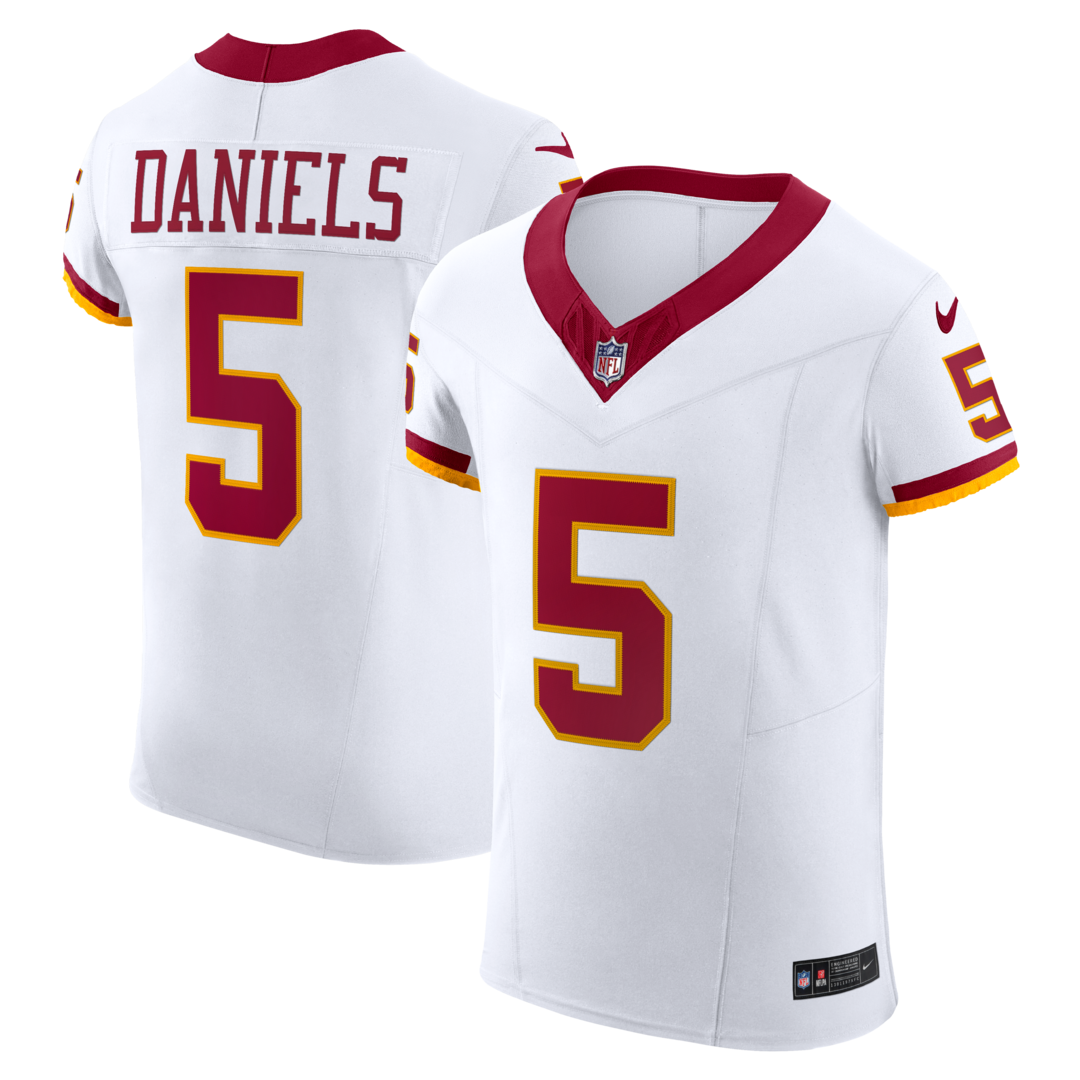 Men's Washington Commanders Jayden Daniels Nike White Alternate 2 Super Bowl Era Vapor F.U.S.E. Elite Jersey