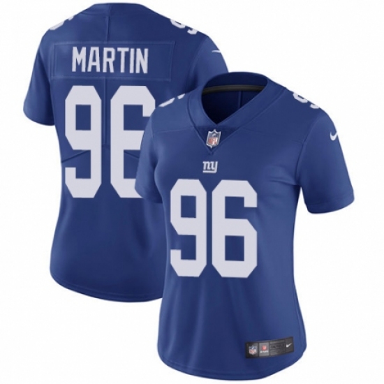Women's Nike New York Giants #96 Kareem Martin Royal Blue Team Color Vapor Untouchable Elite Player NFL Jersey - Ujersey