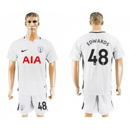 Tottenham Hotspur #48 Edwards White Home Soccer Club Jersey