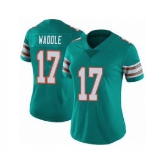 Women's Nike Miami Dolphins #17 Jaylen Waddle Green Vapor Untouchable Stitched Jersey - Ujersey