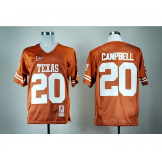 Texas Longhorns 20 Earl Campbell Orange College Jersey - Ujersey