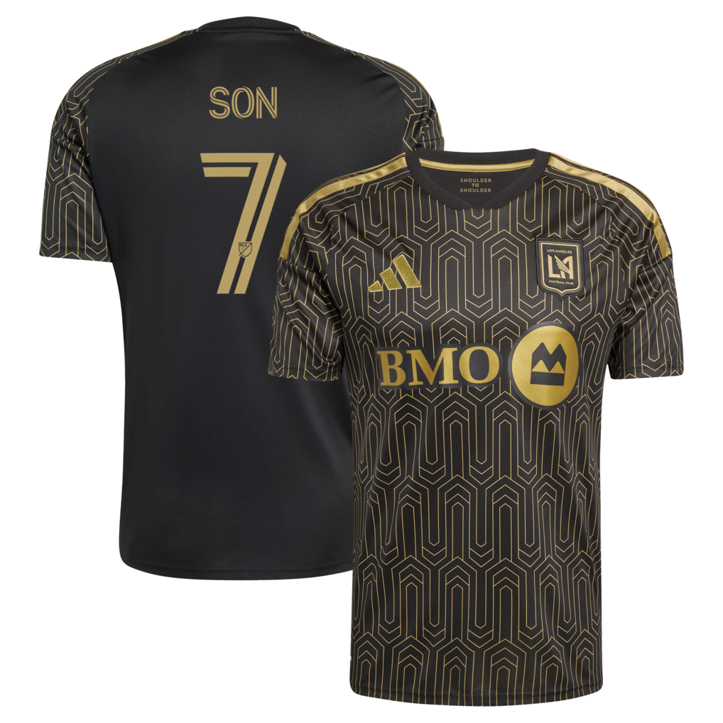 Men's LAFC Son Heung-Min adidas Black 2026 Primary Kit Replica Jersey - Ujersey