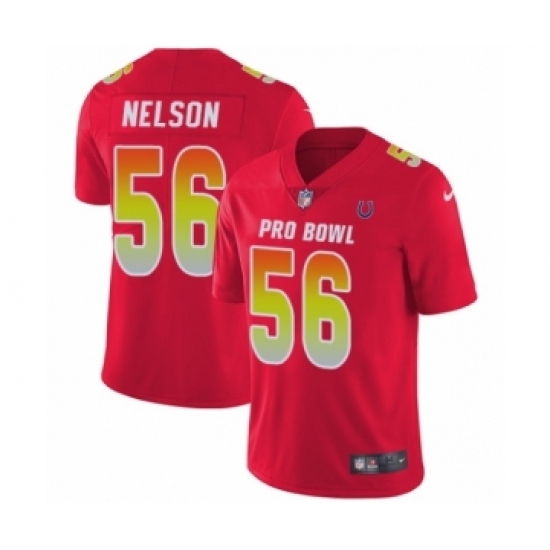 Men's Nike Indianapolis Colts #56 Quenton Nelson Limited Red AFC 2019 Pro Bowl NFL Jersey - Ujersey
