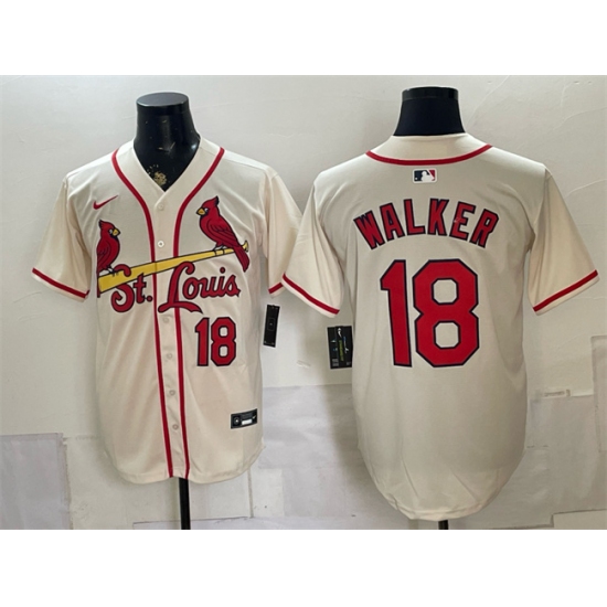 Men's St. Louis Cardinals #18 Jordan Walker Cream Limited Stitched Baseball Jersey - Ujersey