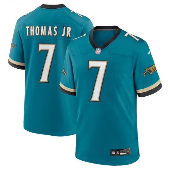 Men's Jacksonville Jaguars #7 Brian Thomas Jr Teal 2024 F.U.S.E. Prowler Throwback Vapor Limited Football Stitched Jersey - Ujersey