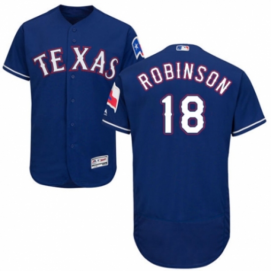 Men's Majestic Texas Rangers #18 Drew Robinson Red Alternate Flex Base Authentic Collection MLB Jersey - Ujersey