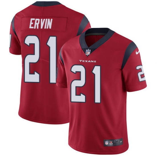 Men's Nike Houston Texans #21 Tyler Ervin Red Alternate Vapor Untouchable Limited Player NFL Jersey - Ujersey