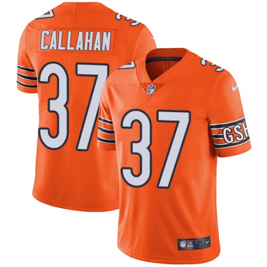 Youth Nike Chicago Bears #37 Bryce Callahan Limited Orange Rush Vapor Untouchable NFL Jersey - Ujersey