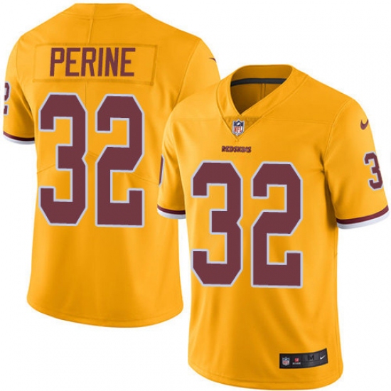 Youth Nike Washington Redskins #32 Samaje Perine Limited Gold Rush Vapor Untouchable NFL Jersey