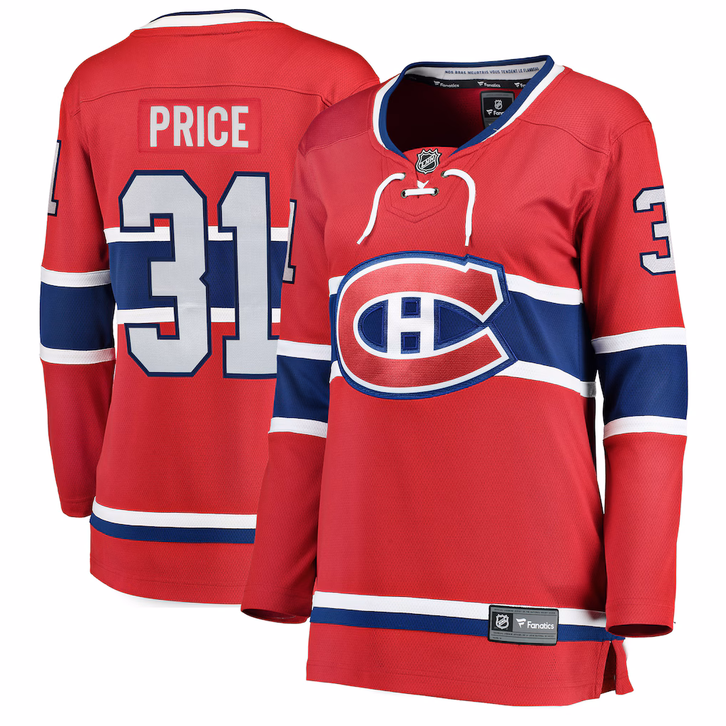 Women's Montreal Canadiens Carey Price Fanatics Red Home Breakaway Jersey - ujerseystore