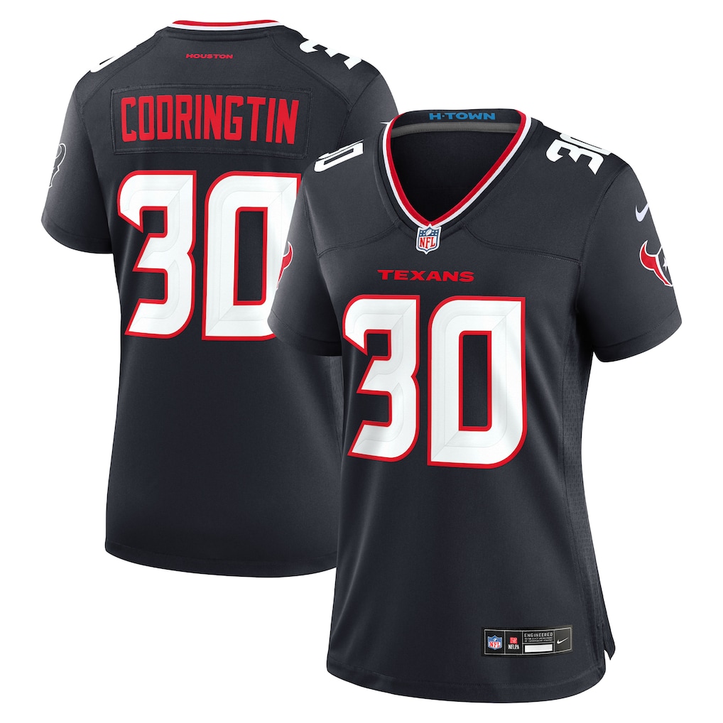 Women's Houston Texans Brandon Codrington Nike Navy Team Game Jersey - Ujersey