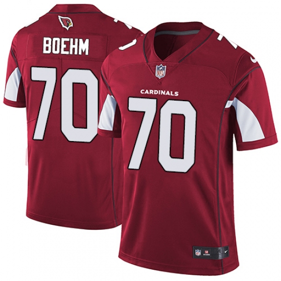 Men's Nike Arizona Cardinals #70 Evan Boehm Red Team Color Vapor Untouchable Limited Player NFL Jersey - Ujersey